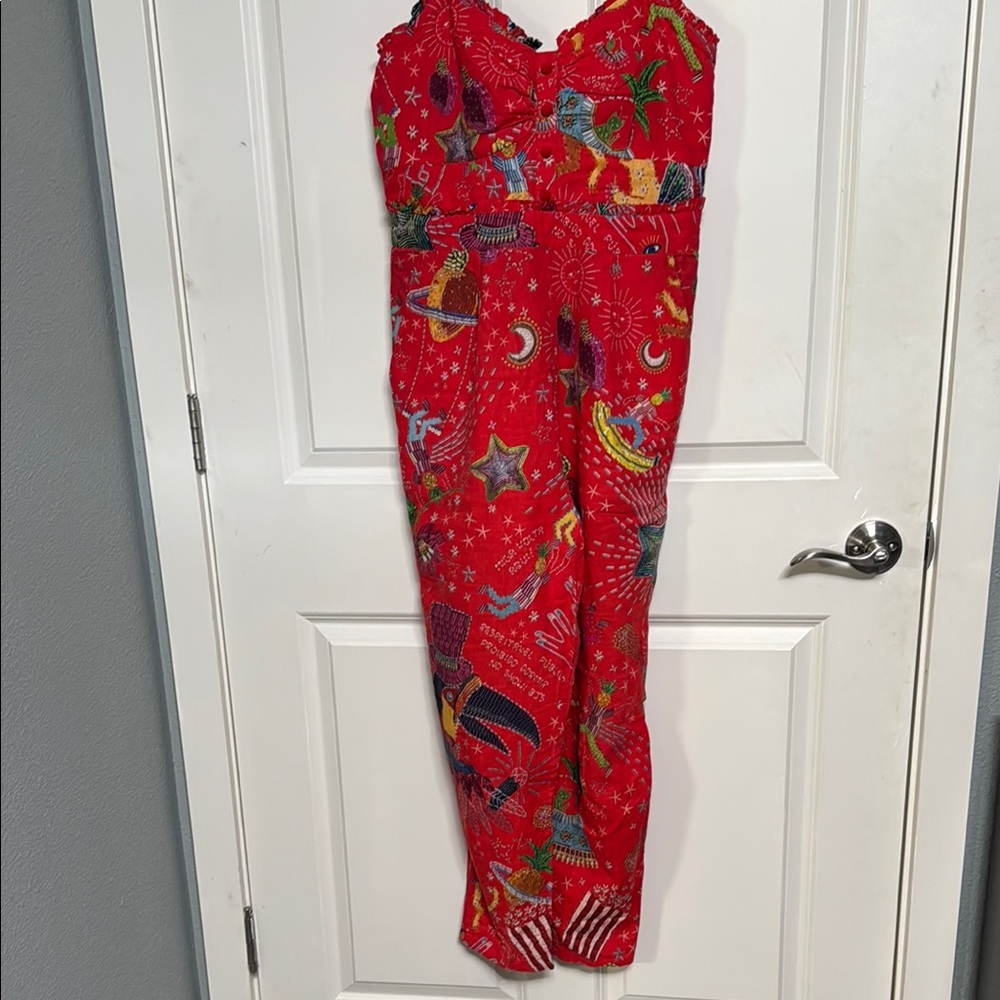Red linen Farm Rio Women's Jumpsuit